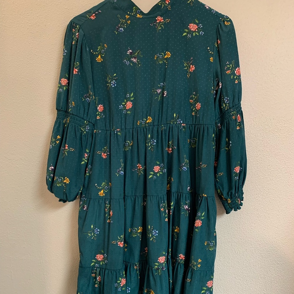 SOLD! ZARA green floral dress